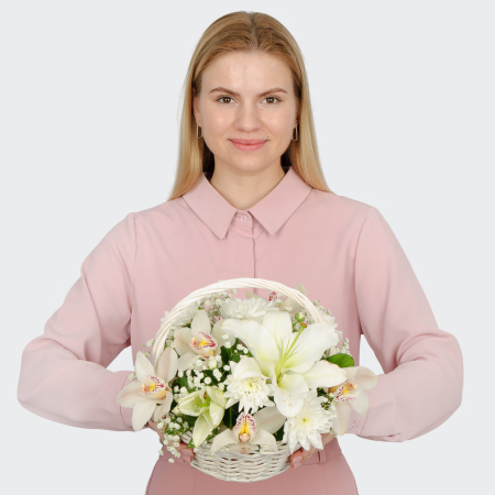 Букет в корзине Летний бриз