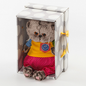 Кот Басик BABY в футболке со смайликом