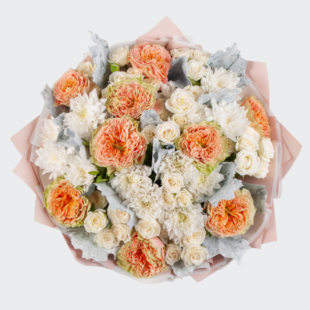 Букет роз Снежные объятия