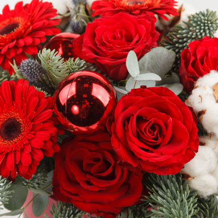 Букет в коробке Любовь на новый год