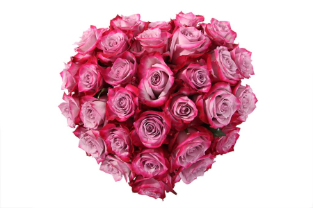 Композиция Оттенки любви в коробке-сердце (мини)