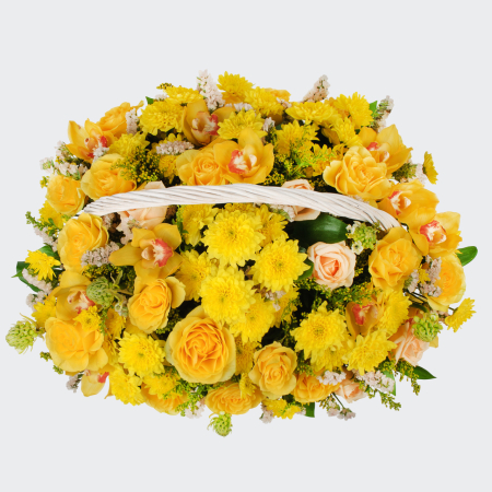 Букет в корзине Золотая волна