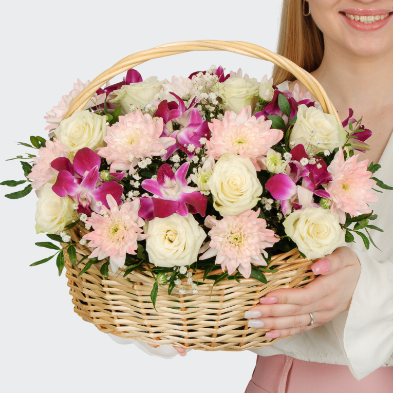 Букет в корзине Рождение звезды