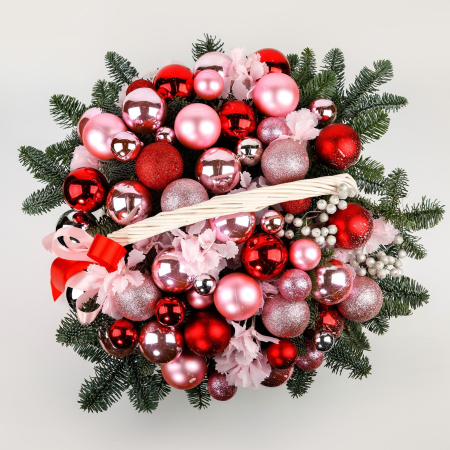 Композиция в корзине Морозный рассвет