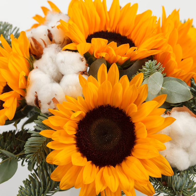 Букет в коробке Превращения солнца