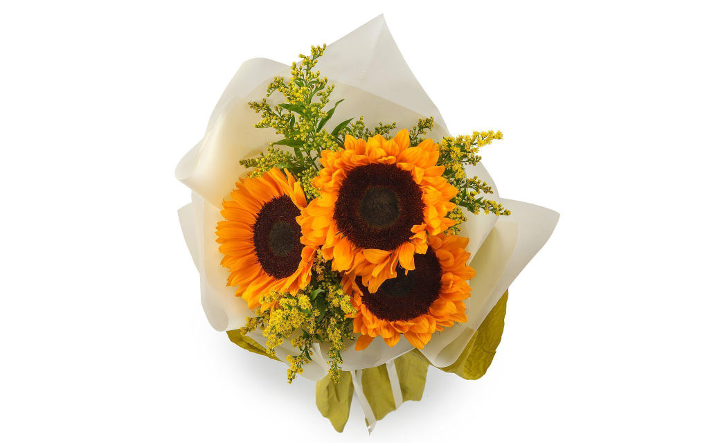 Букет из подсолнухов Поблизости от солнца